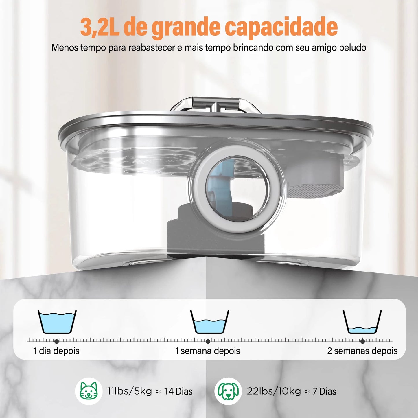 3.2L Cat Drinking Fountain Automatic Stainless Steel Pet Dogs Water Dispenser Ultra-quiet Pump Water Foutain For Multiple Pets