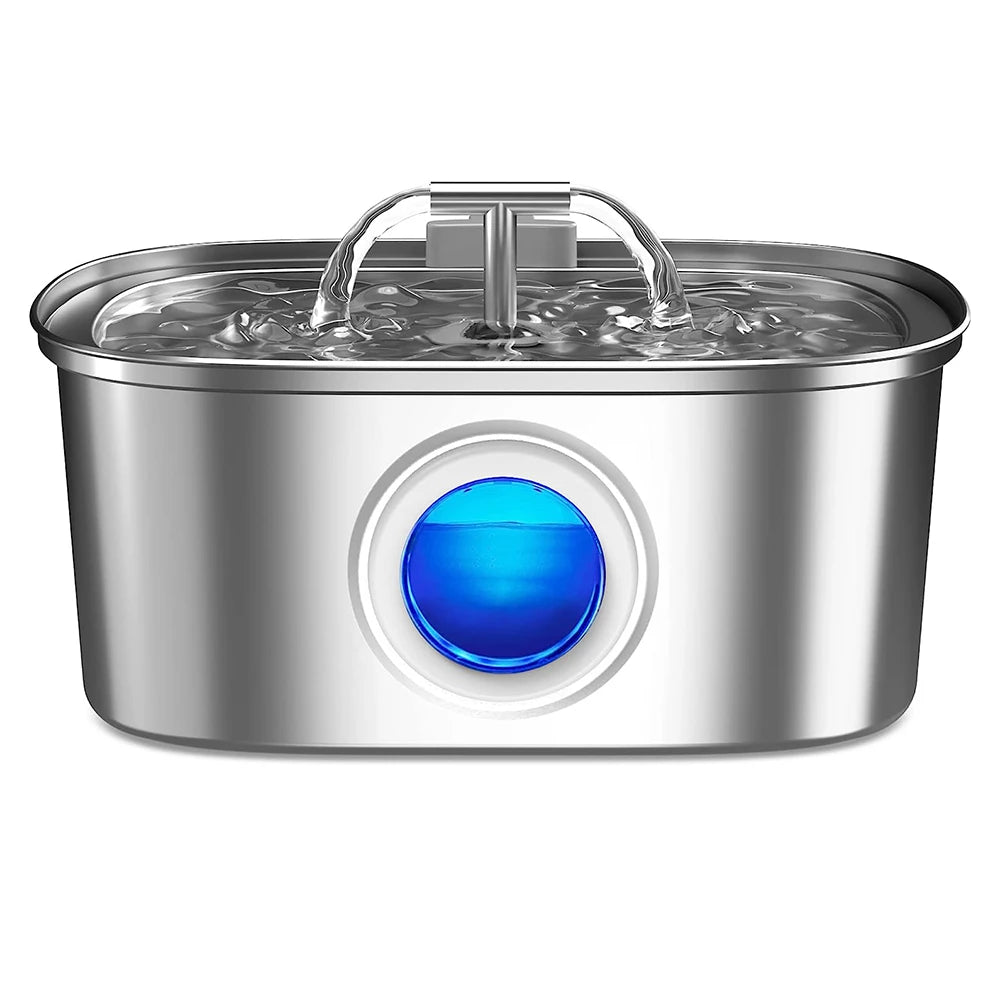 3.2L Cat Drinking Fountain Automatic Stainless Steel Pet Dogs Water Dispenser Ultra-quiet Pump Water Foutain For Multiple Pets