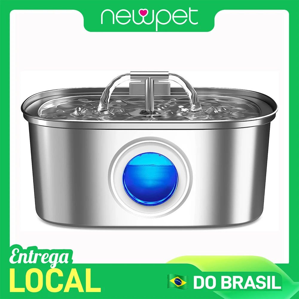 3.2L Cat Drinking Fountain Automatic Stainless Steel Pet Dogs Water Dispenser Ultra-quiet Pump Water Foutain For Multiple Pets